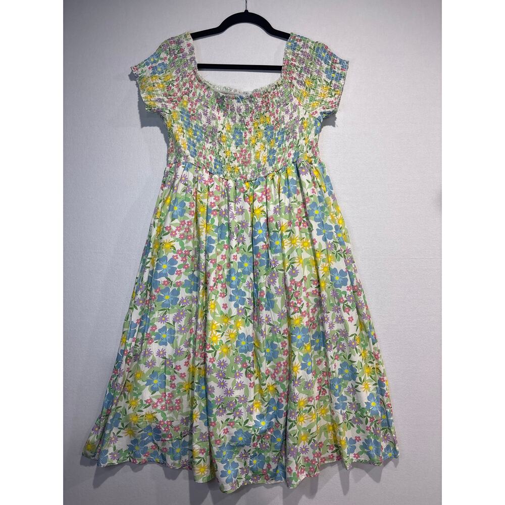 NWOT Blakely Floral Dress Smocked Top Lined Pockets 1x/2x - Picture 7 of 7